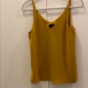 Mustard yellow silk tank